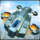 Tourist Futuristic Flying Car icon