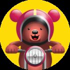 Excite Bear – Animal Bikers icon