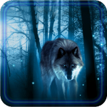 Wolves Night live wallpaper icon