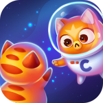 Space Cat Evolution: Kitty collecting in galaxy icon