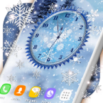 Winter Snow Clock Wallpaper icon