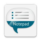 Notepad with voice input icon