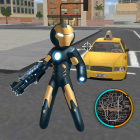 Black Iron Stickman Rope Hero Crime Gangstar icon