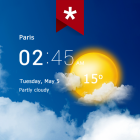 Transparent clock weather Pro icon