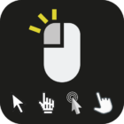 Big Phone Mouse Big Screen Mouse Pointer icon