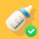 Newborn Baby Breastfeeding Tracker. Baby care icon