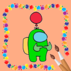 Coloring Book For Among us. Offline icon