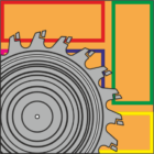 Sheet cutting icon