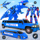 Limo Car Dino Robot Car Game icon